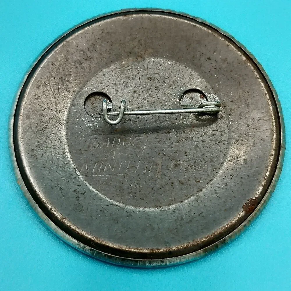 EAA FLY-IN Vintage Pin Button Pinback Aviation Small Prop Plane Bi-Wing Air Show